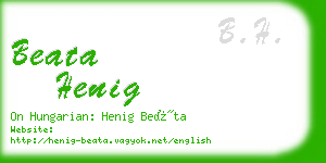 beata henig business card